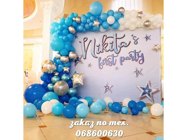 Фотозона Декор Шары с гелием Бельцы