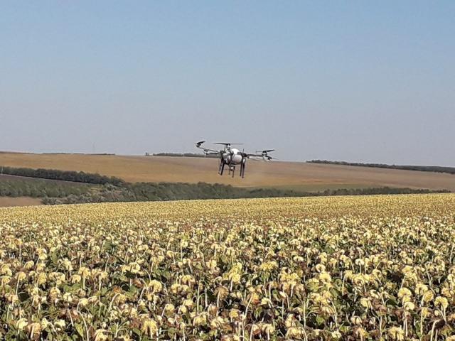 Desicare, pulverizarea impotriva buruienilor, bolilor și dăunătorilor asistate de drone.