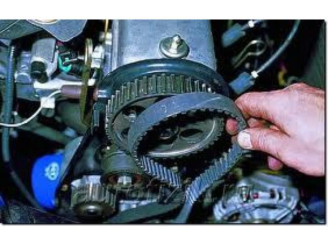 Замена ремня ГРМ роликов помпы ремонт двигателей ремонт КПП , ходовой развал 3Д запчасти.