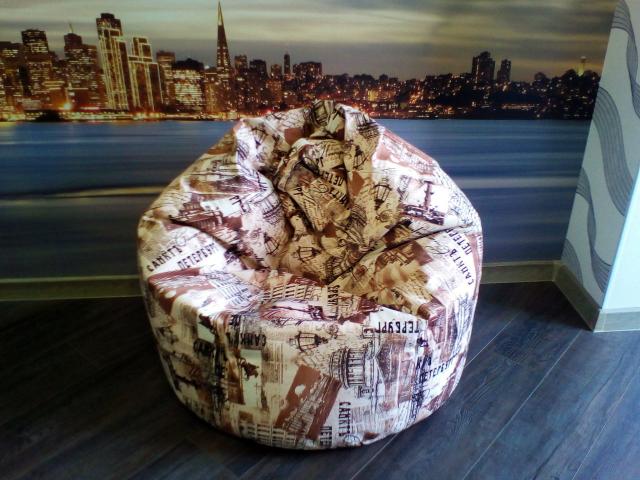 Бин бэг, бескаркасная мебель для кафе, дачи, дома и террасы .