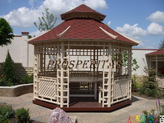 Беседки, террасы, садов домики, колодцы, качели, перголы, барбекю, навес для авто, деревянная мебель