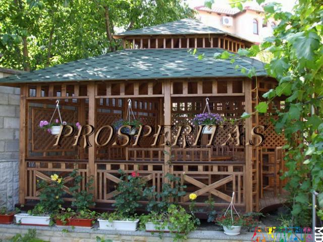 Беседки, террасы, садов домики, колодцы, качели, перголы, барбекю, навес для авто, деревянная мебель