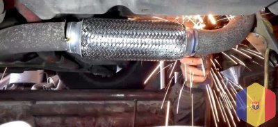 Замена гофры, Сварка глушителя