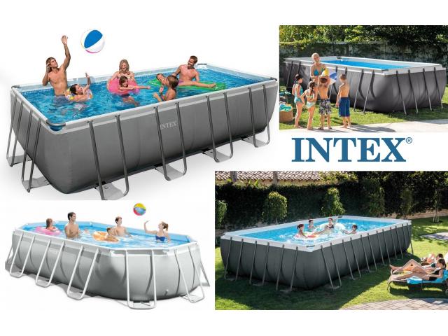 КАРКАСНЫЕ КРУГЛЫЕ и ПРЯМОУГОЛЬНЫЕ БАССЕЙНЫ INTEX