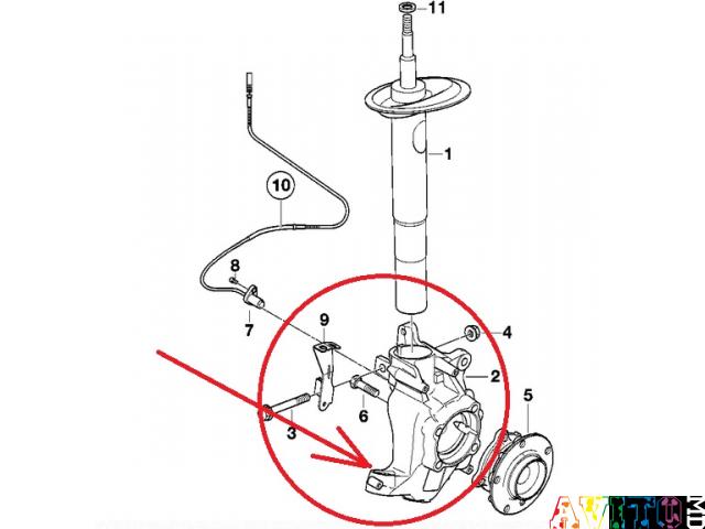 Новые втулки на палец шаровой и наконечника в поворотный кулак BMW E39